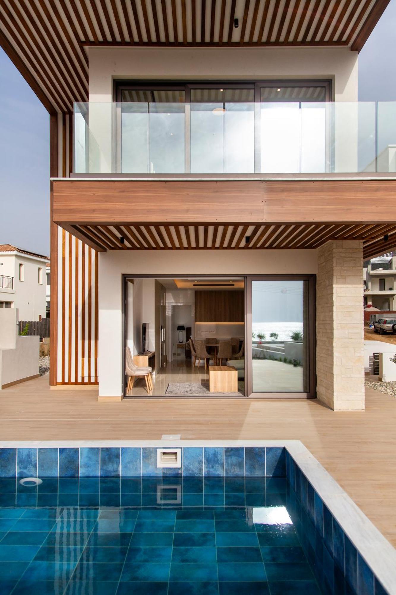 Santa Barbara Seafront Villas W Jacuzzi Pool Paphos Eksteriør bilde